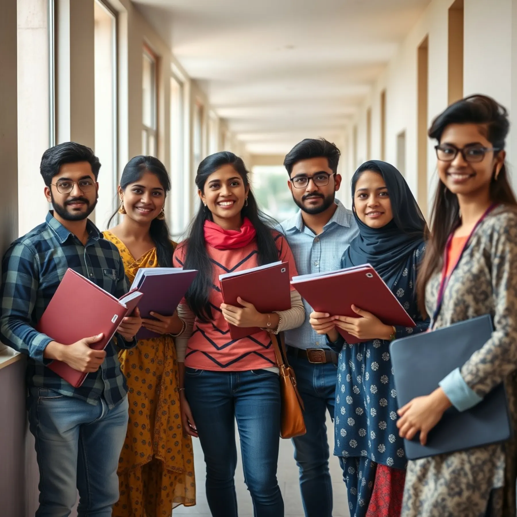 Students queued for interviews during a campus placement drive